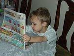 I was busy doing this and that....and Elijah was sitting at the table reading the new paper :P