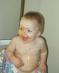 Abigail's food ATE her!!!!