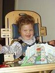 Mary is so excited! She read her Pooh book and one of the Princess books!
