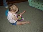Abigail looks so big drawing with this toy.