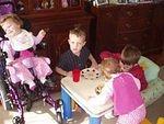 Mary wants to join everyone at the big people table :)
