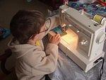 Timothy is almost done with Elijah's pillow!