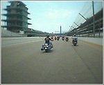 I took this picture as I was going around the track (with my phone). And I am still alive :)