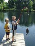 Look how bent my pole is...this fish must weigh a TON!!