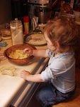 Abigail is helping me make cookies :O