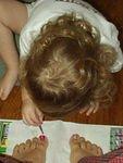 Abigail decided she wanted to paint my ugly toes!!! And I let her :)