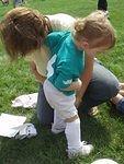 These socks were taller than Abigail!