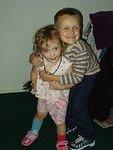Abigail dressed herself!!! REALLY!! and Elijah loves her anyways :)