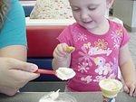 Atem (Aidan) is eating ice cream :) yummy!!
