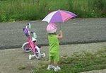I just wanted to ride my new bike :( It just had to rain!