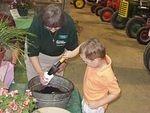 I had fun filling the cup with dirt!!