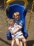 NO, Mary didn't fall out of the swing :) hehe