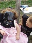 Luke...I'm yer seeester!! (say it in a redneck voice) Elijah and Daddy are watching the Star Wars movie right now!! Elijah was soooo excited to go (at 12AM !!!)