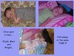 Well, they didn't fall asleep at the same time....BUT, the house was quiet for about 10 minutes :)