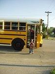Elijah ran right for the bus! (after he ask if we were going with him!)