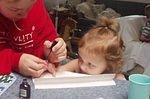 Aunt Joni is going to make my nails look so pretty!!