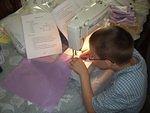 I followed all of the instructions :) The first two are: measure and cut the fabric.
