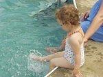 Abigail had fun splashing everyone in the pool :)