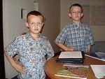 I told Timothy and Elijah to look important.