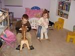 Pony race... Elijah has a lead.