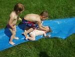 Mommy....will you get Elijah off of me?