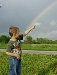 Look at the rainbow Mommy!