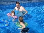 Abby can doggy paddle like a champ!
