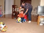 Uncle Jake put together Isaiah's truck!