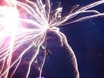 Elijah had so much fun, he exploded?  No, wait.. fireworks!