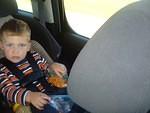 Isaiah was excited to go "bye-bye"!