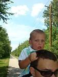 Isaiah was on fire after a long walk.